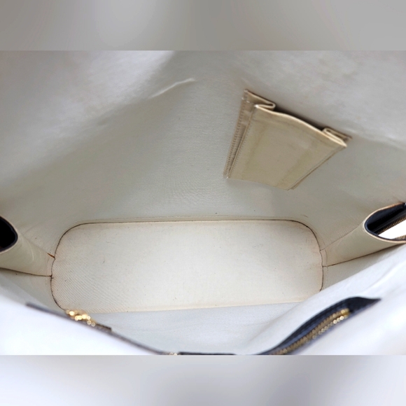 Louis Vuitton Alma Navy Mini Monogram Canvas Leather Large Hand Bag Vintage Auth - Picture 9 of 12